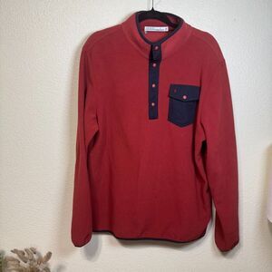 Criquet Men's Snap Fleece Pullover Sweater Size L Outdoors Outerwear Gorpcore